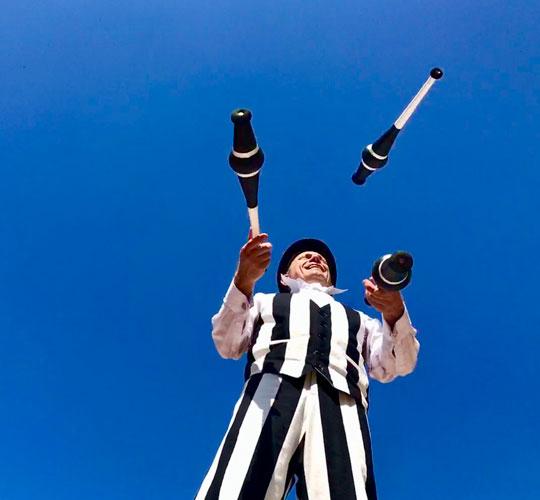 Circus performer - juggling act at a festival