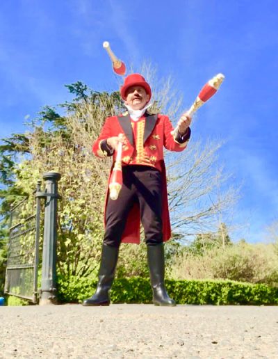 Thomas Trilby entertainment detailed costume juggling